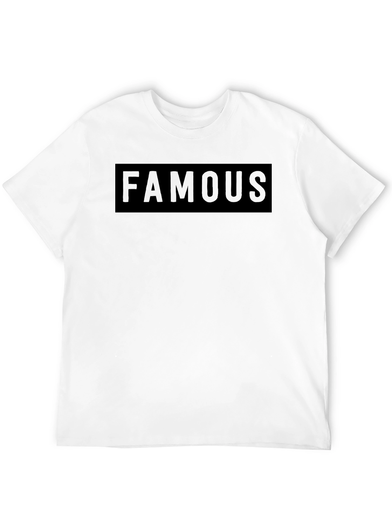 Mens Black FAMOUS Graphic T-Shirt