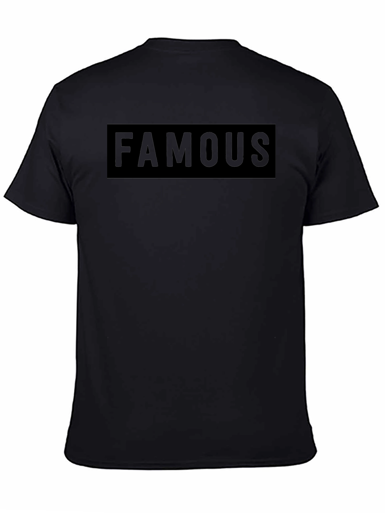 Mens Black FAMOUS Graphic T-Shirt
