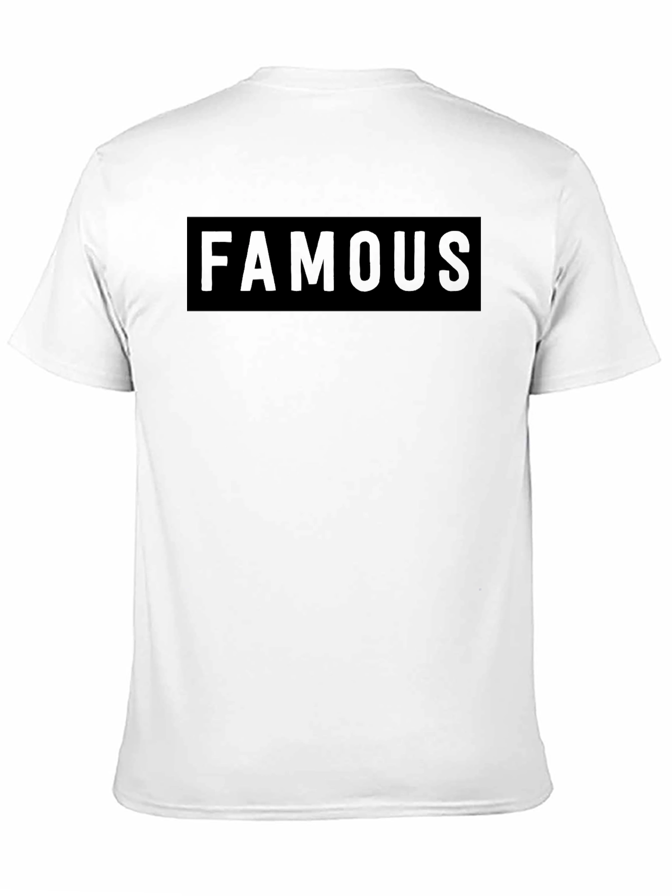 Mens Black FAMOUS Graphic T-Shirt