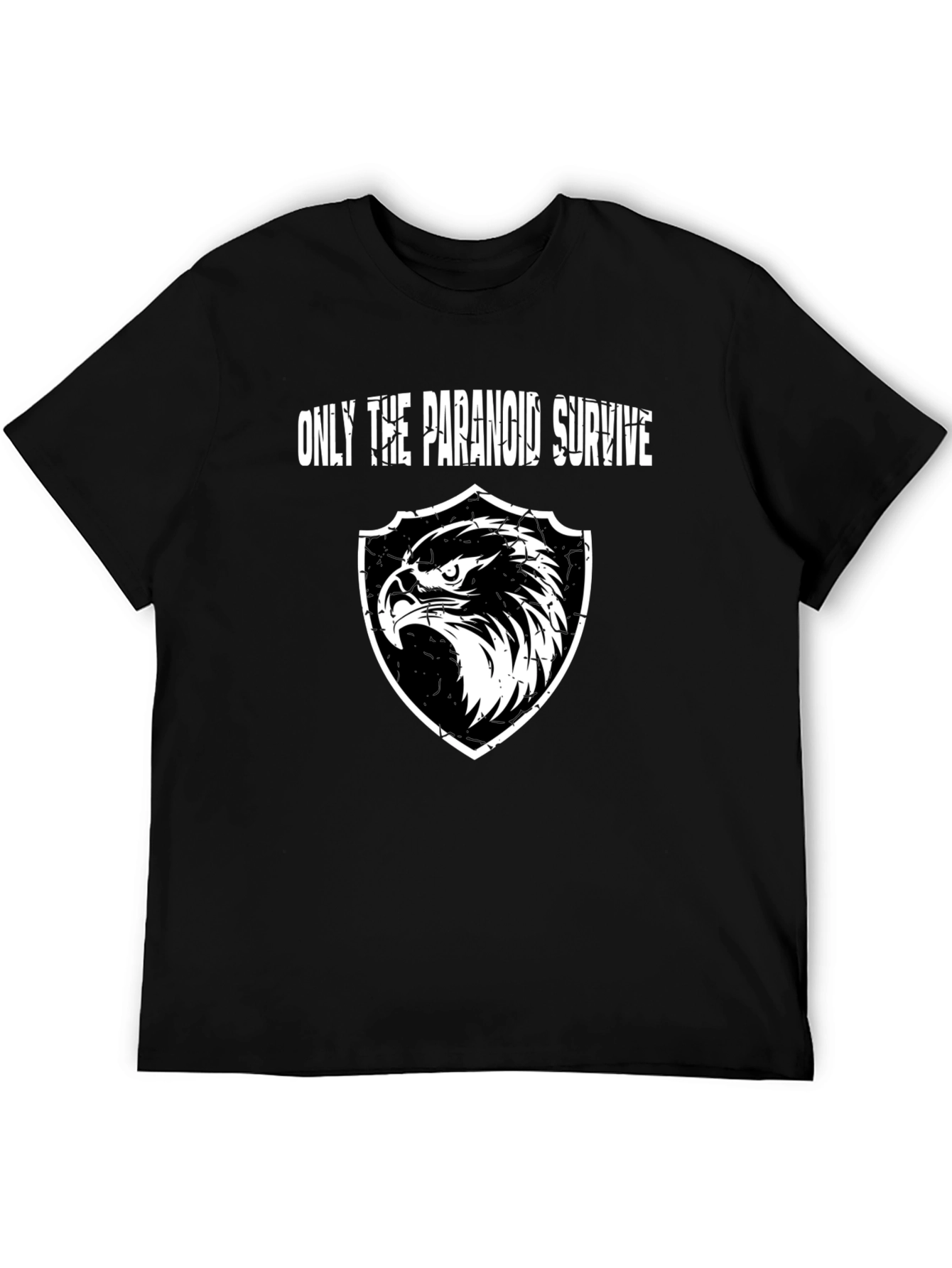 Paranoid Survive Eagle Graphic Black T-Shirt