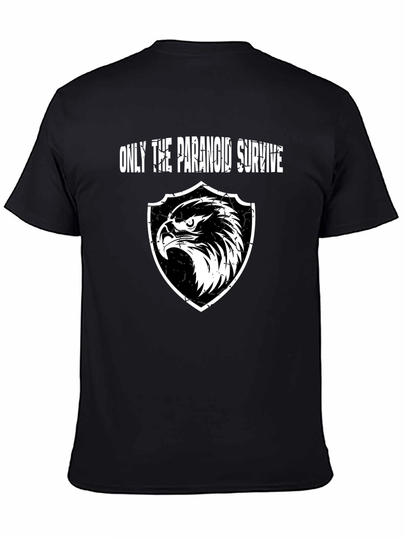 Paranoid Survive Eagle Graphic Black T-Shirt