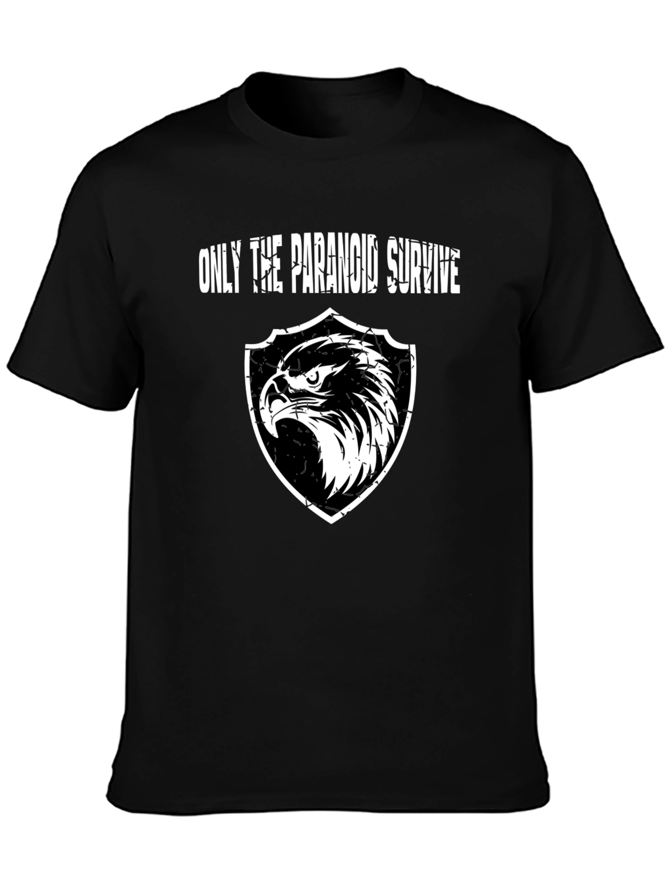 Paranoid Survive Eagle Graphic Black T-Shirt