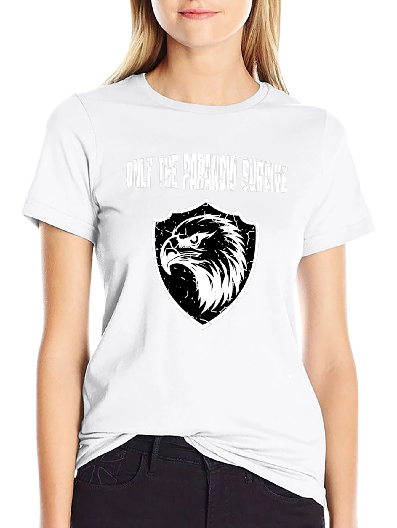 Paranoid Survive Eagle Graphic Black T-Shirt