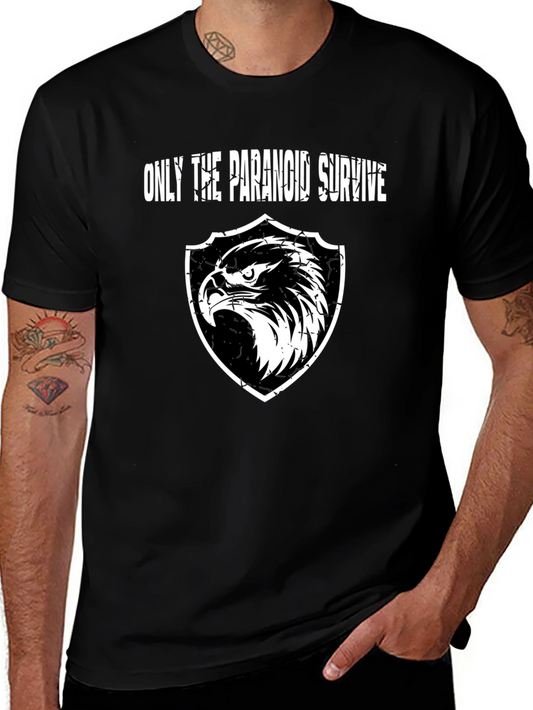 Paranoid Survive Eagle Graphic Black T-Shirt
