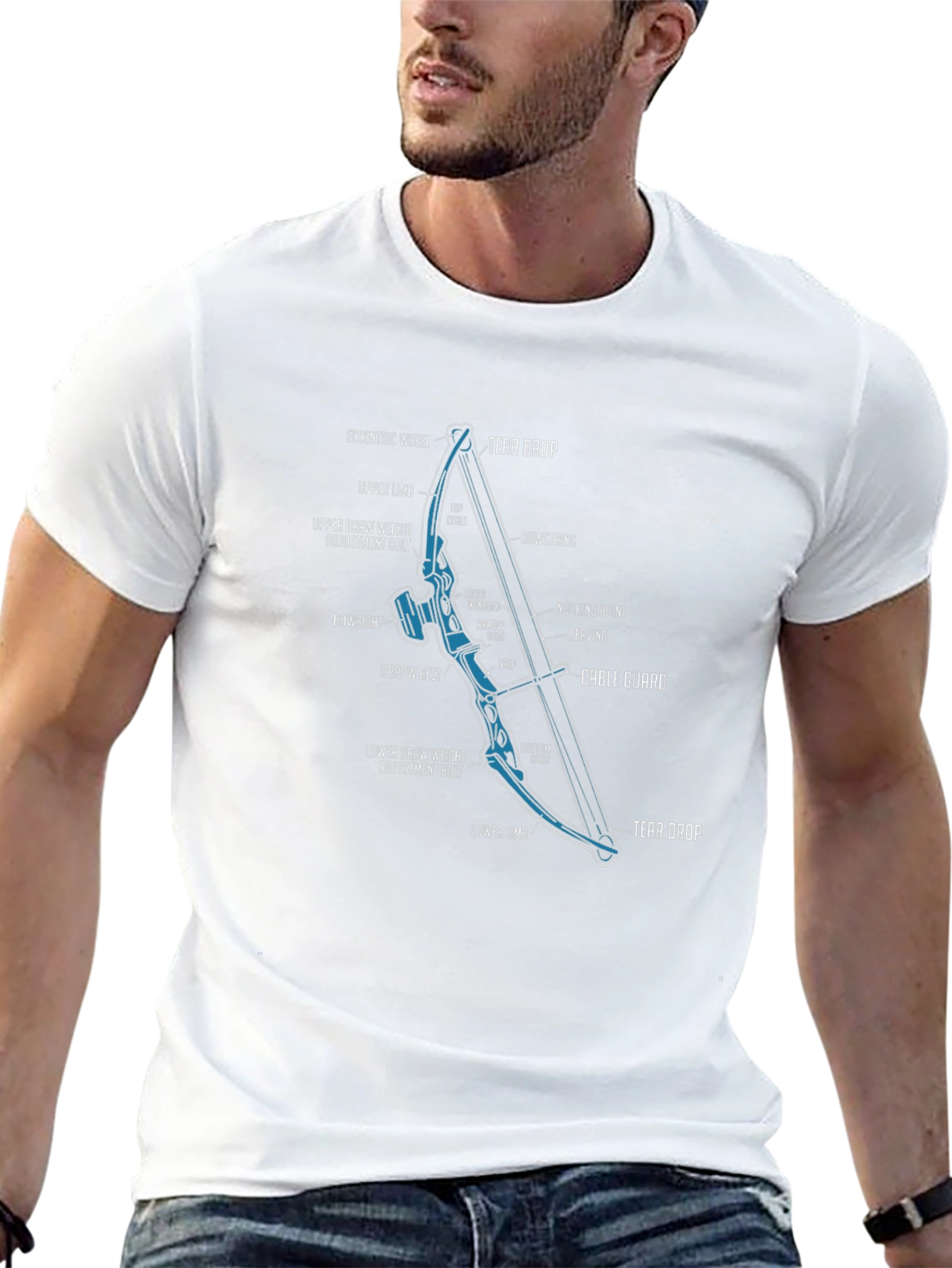 Archery Bow Anatomy Graphic T-Shirt