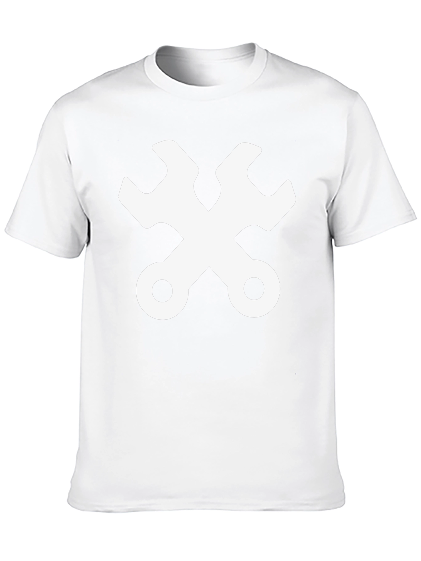 Wrench Cross Graphic Tee - Black Cotton Mechanic Shirt