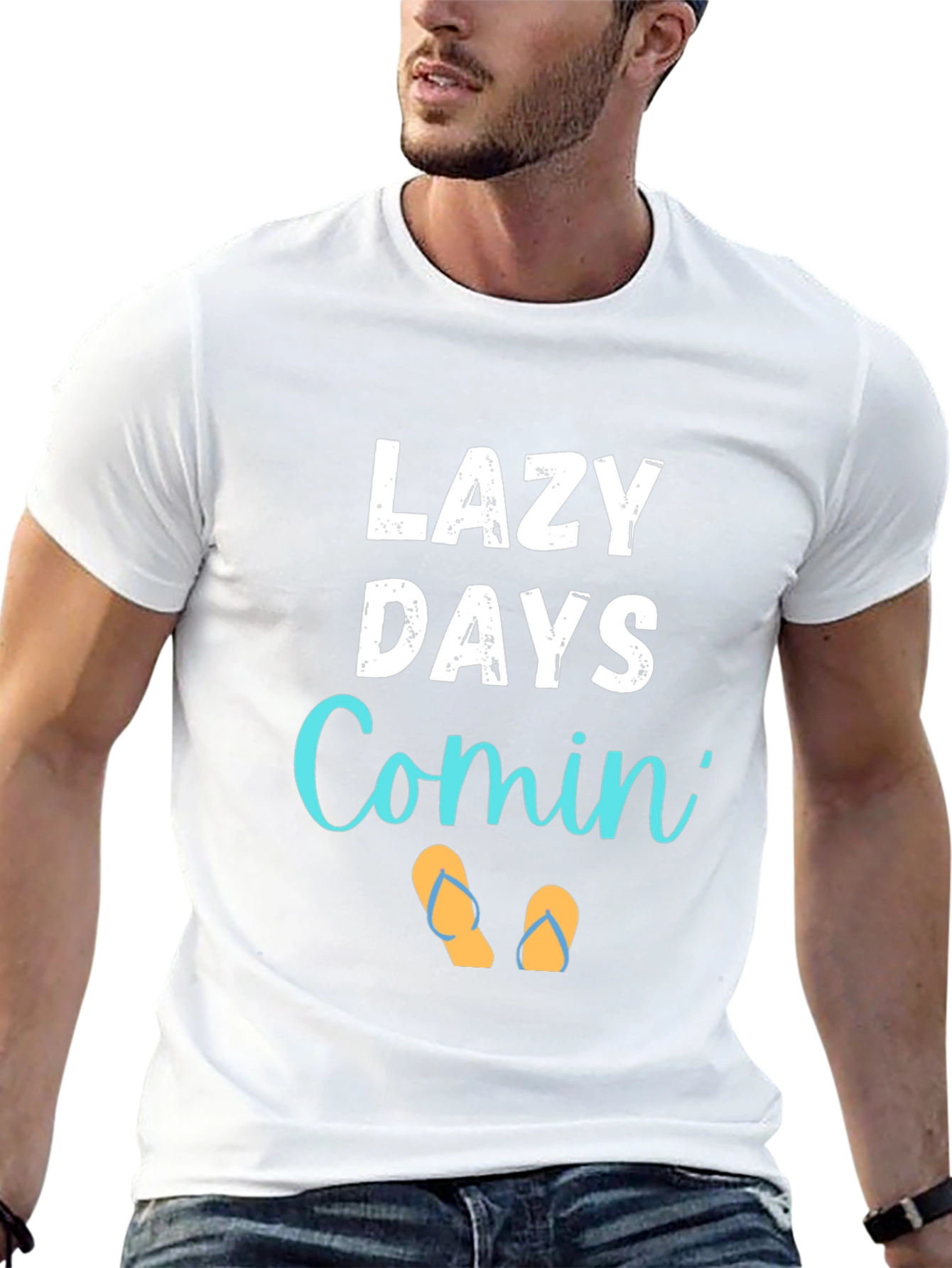 Lazy Days Comin Graphic Tee - Summer Vibes