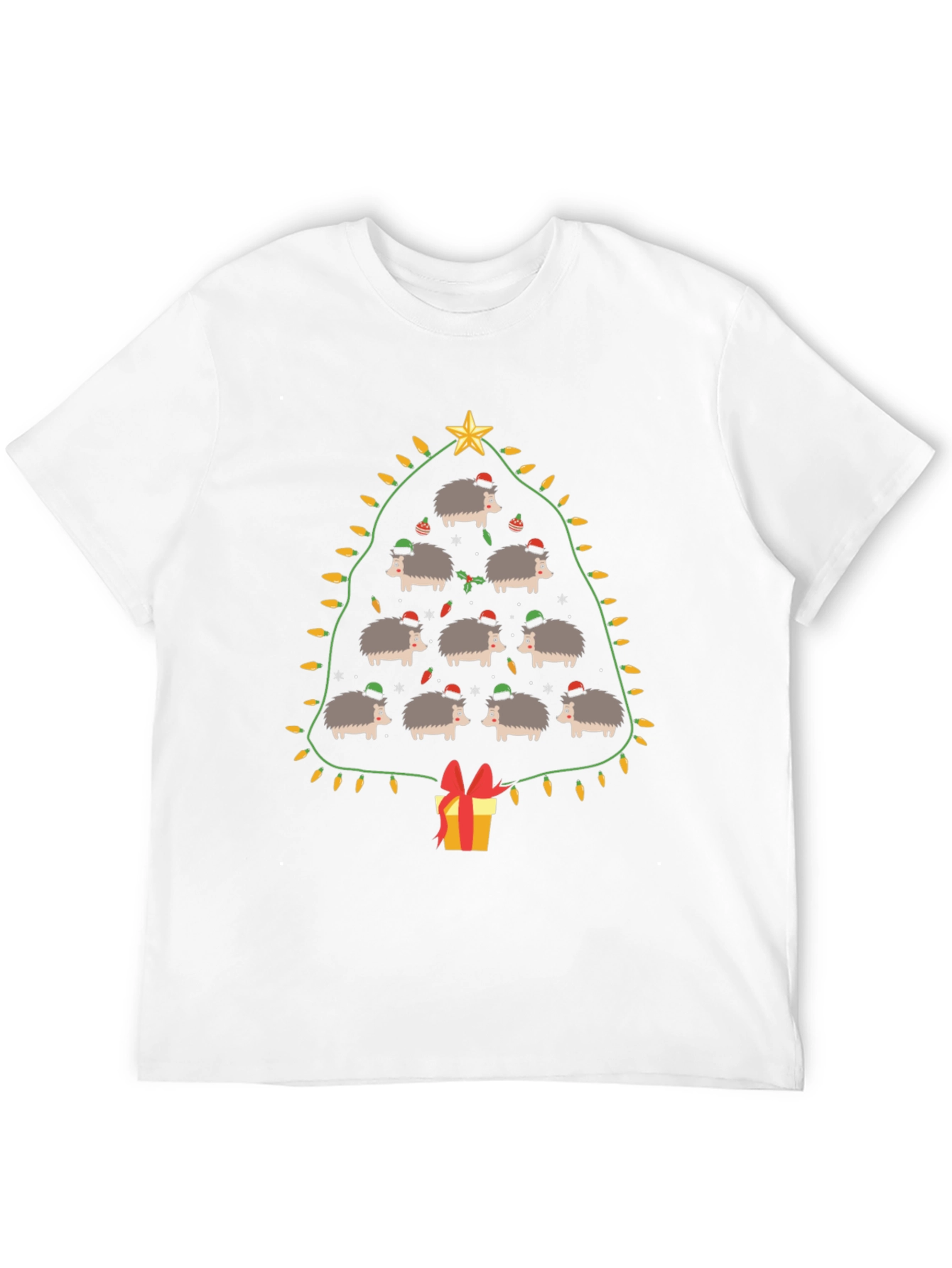 Holiday Hedgehog Christmas Tree Graphic Tee