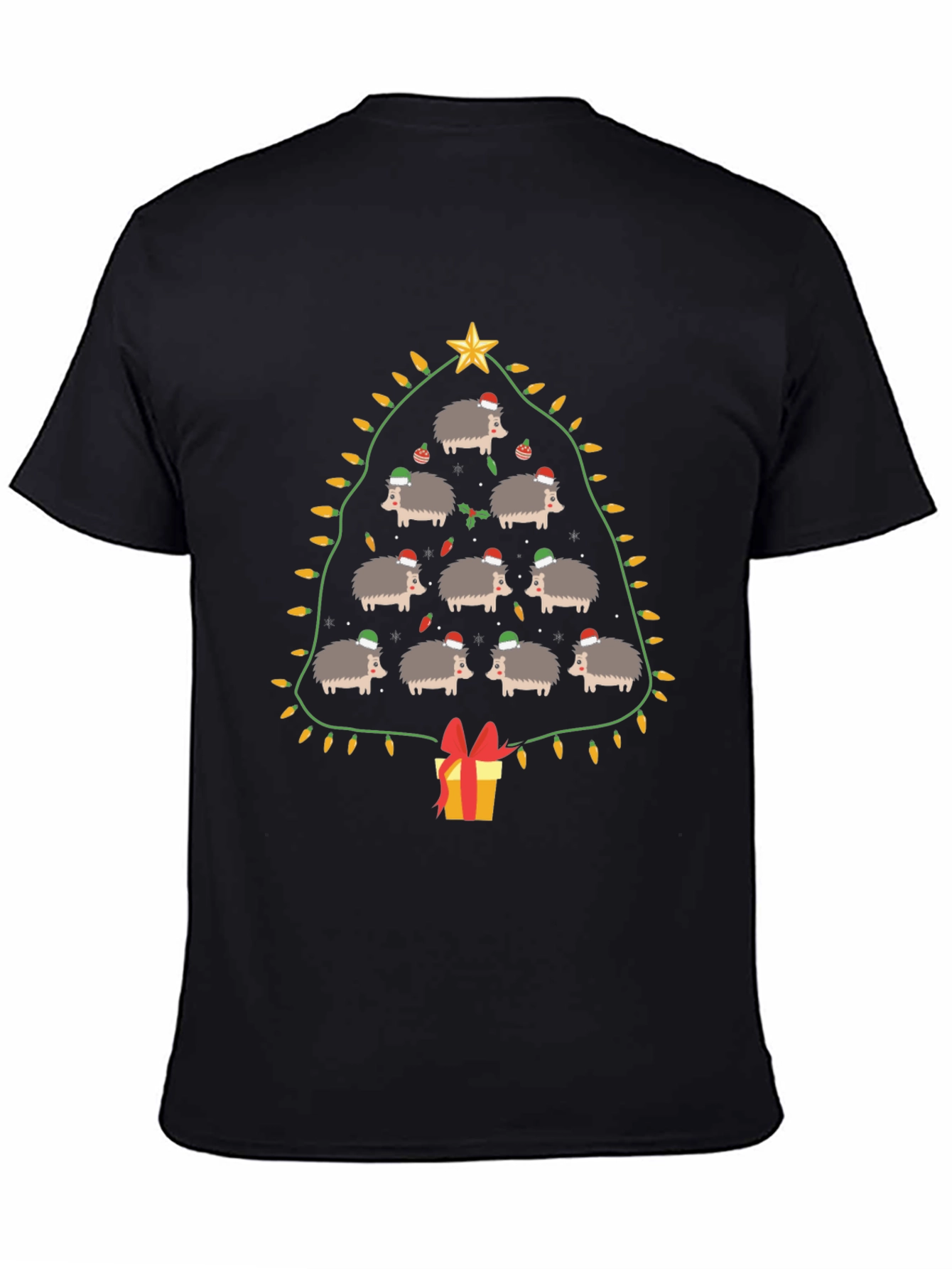 Holiday Hedgehog Christmas Tree Graphic Tee
