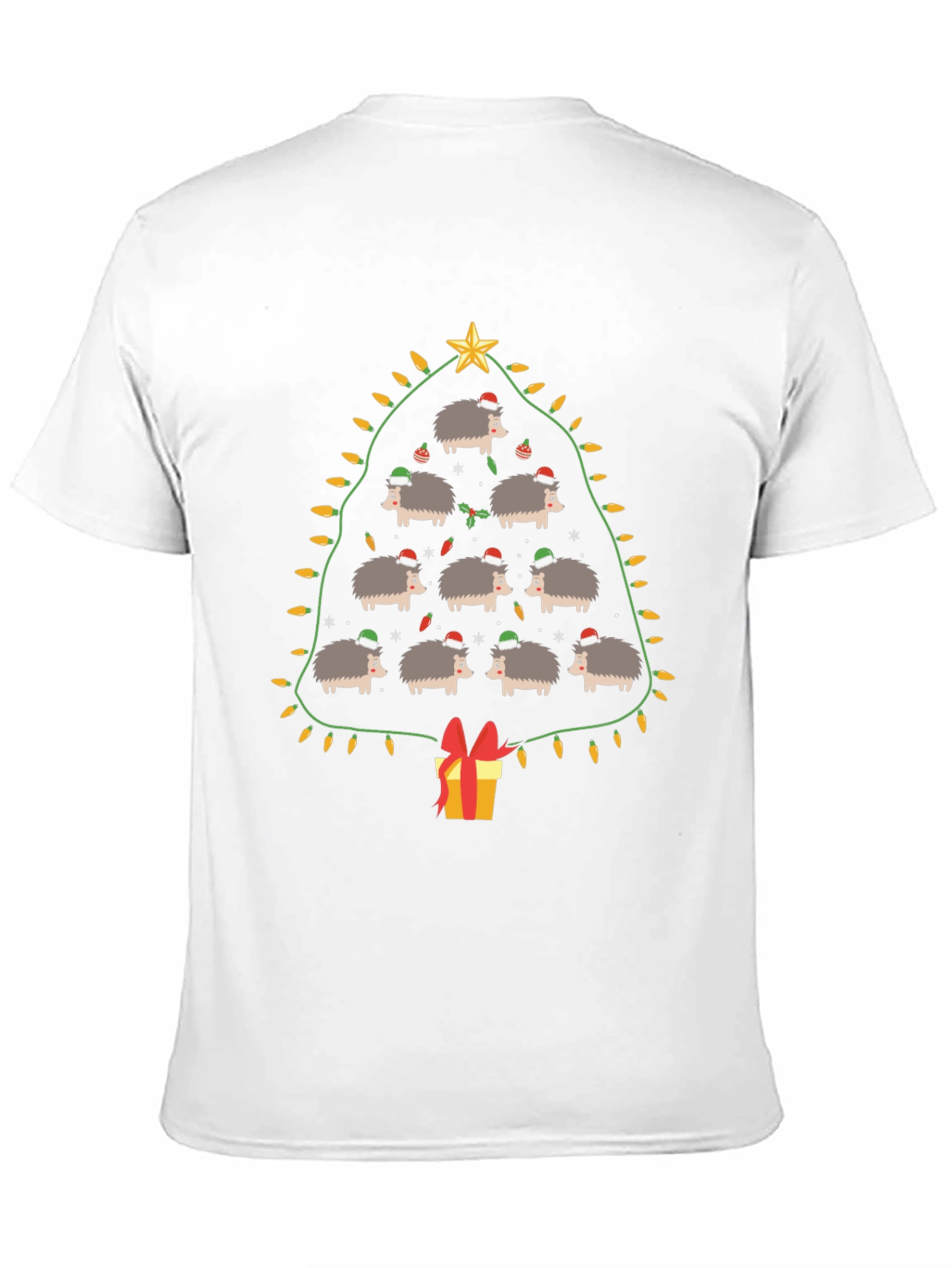 Holiday Hedgehog Christmas Tree Graphic Tee