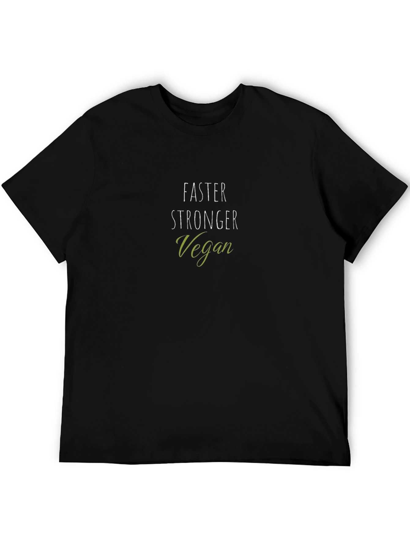 Faster Stronger Vegan Black T-Shirt
