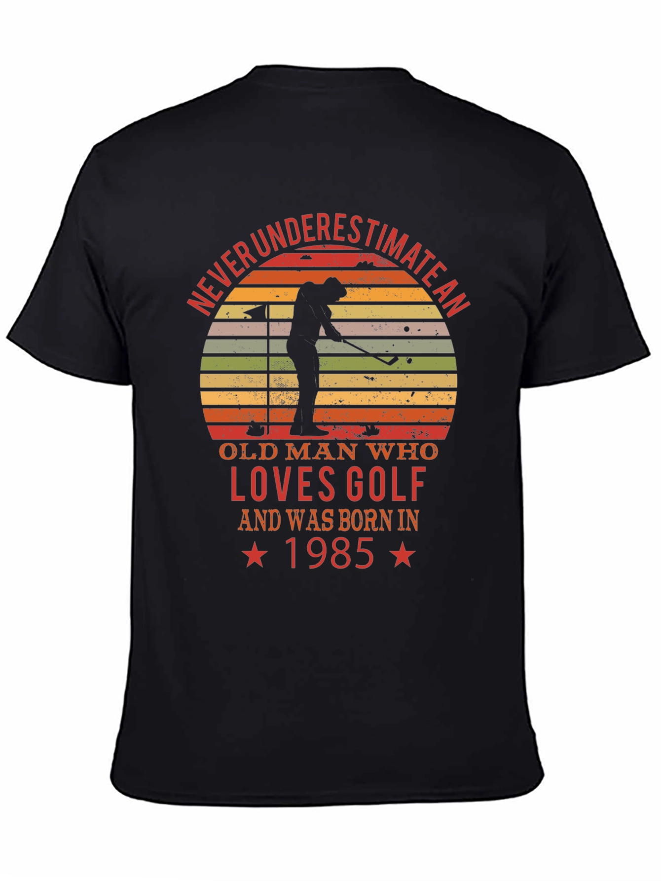 Never Underestimate Old Man Golf T-Shirt