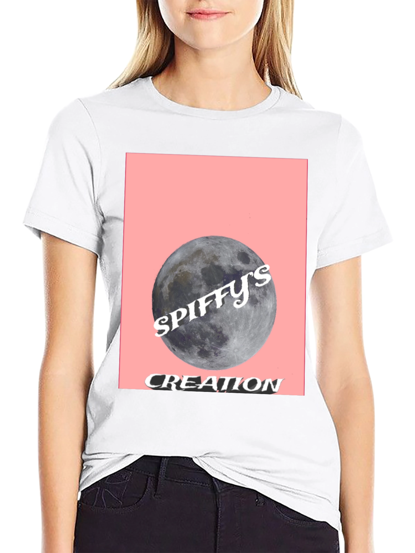 Spiffys Creation Moon Graphic Tee - Black