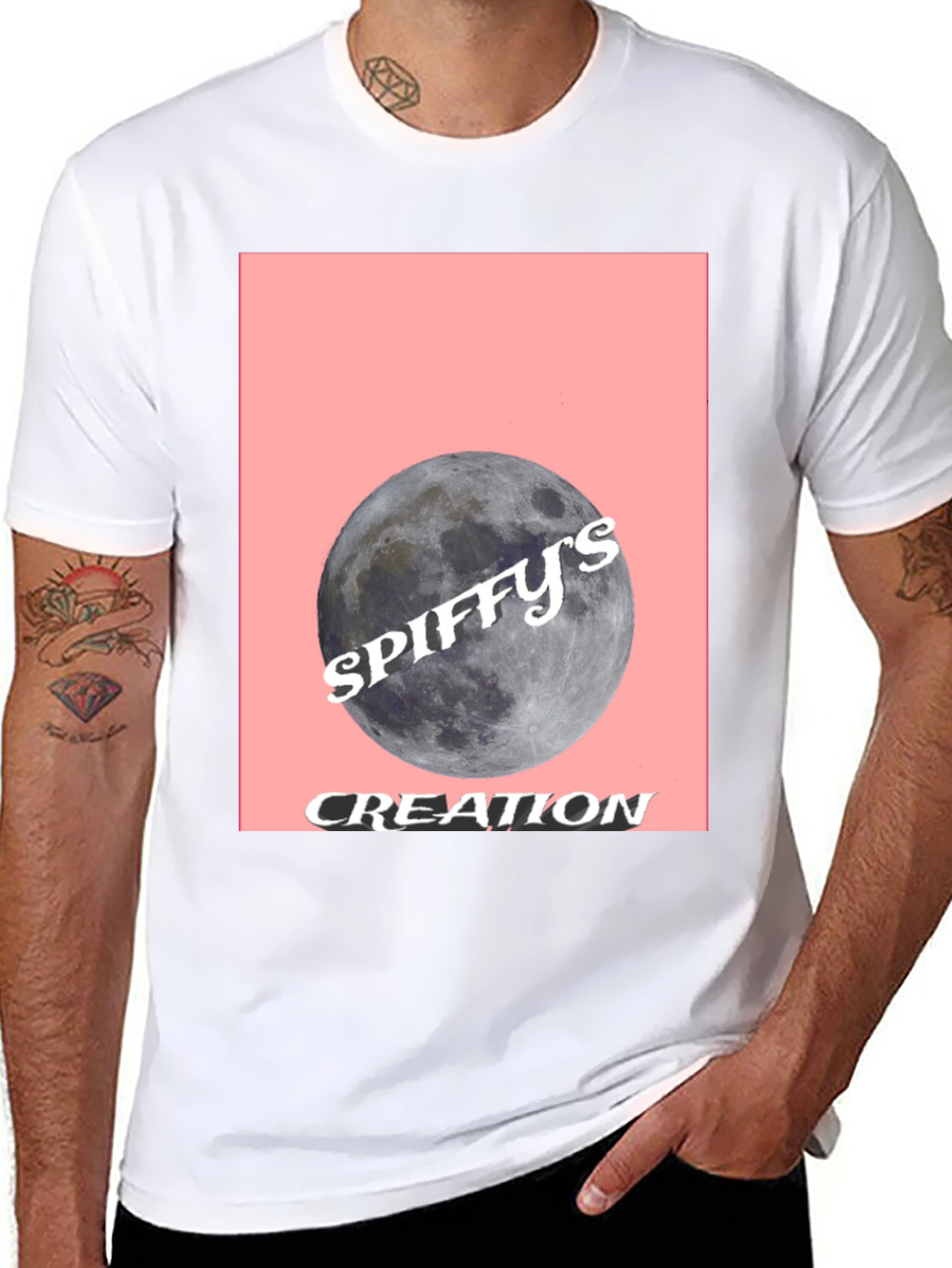 Spiffys Creation Moon Graphic Tee - Black