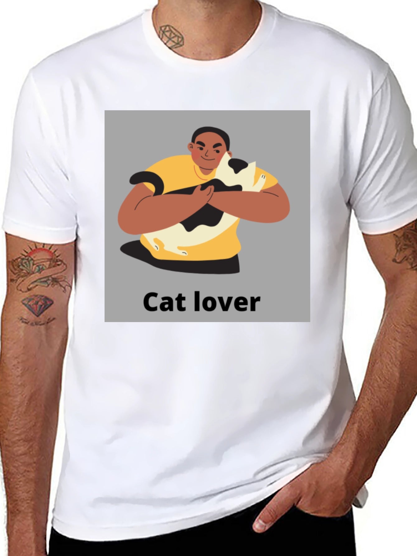 Cat Lover Graphic Tee - Unisex Black T-Shirt