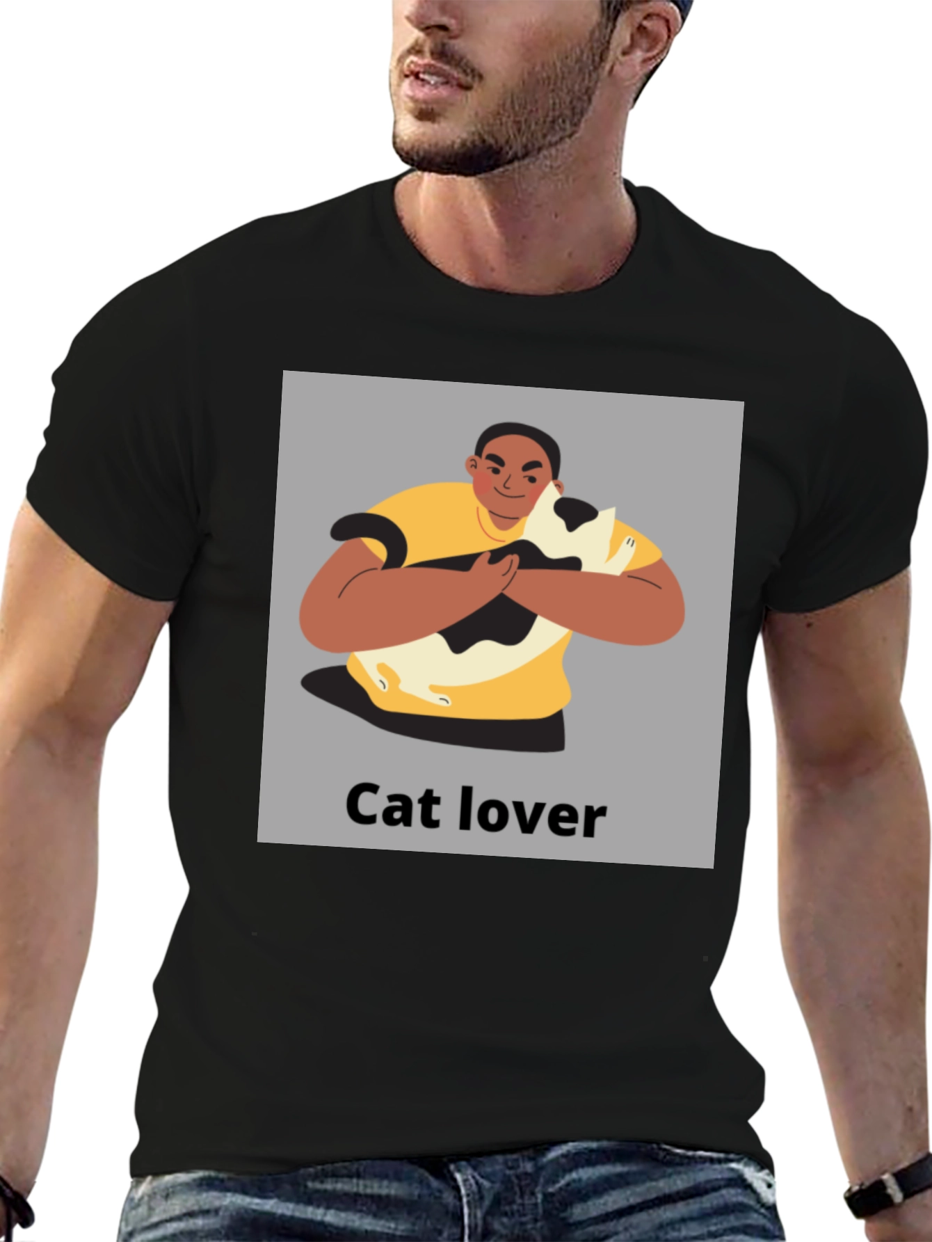 Cat Lover Graphic Tee - Unisex Black T-Shirt