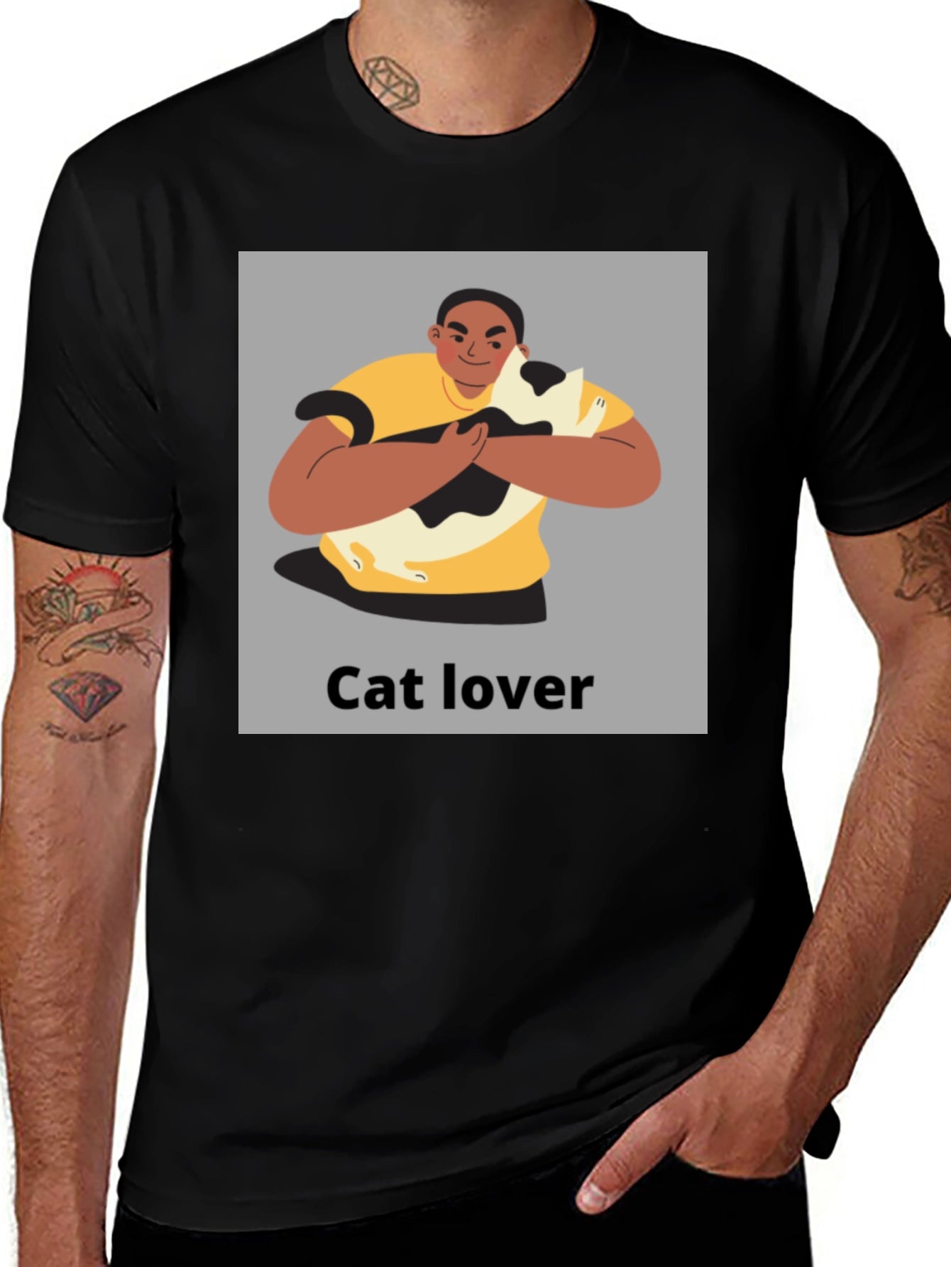 Cat Lover Graphic Tee - Unisex Black T-Shirt