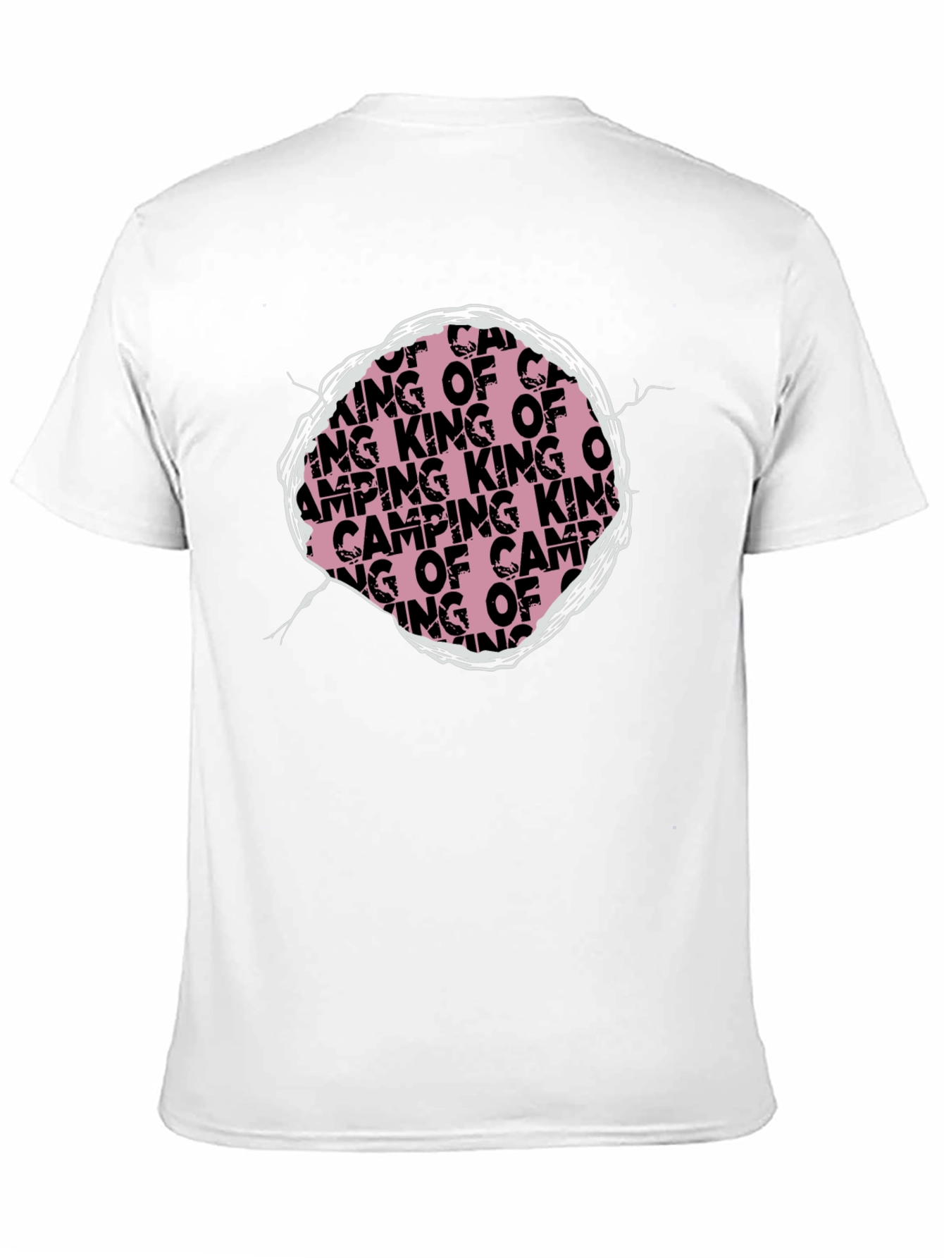 King of Camping Graphic T-Shirt - Black Crew Neck