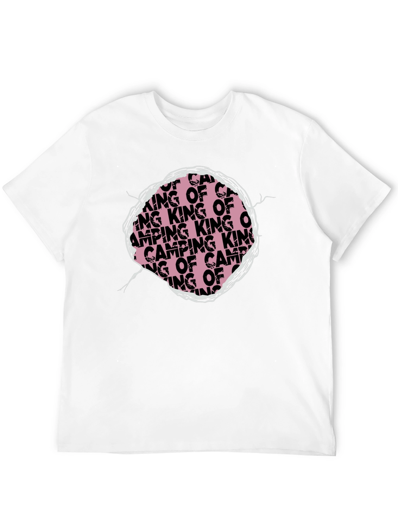 King of Camping Graphic T-Shirt - Black Crew Neck