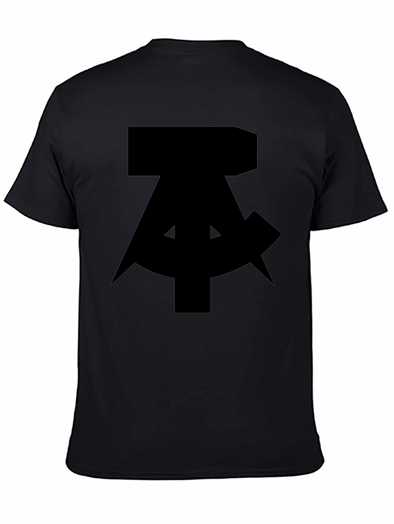 Black Shirt with Abstract Design