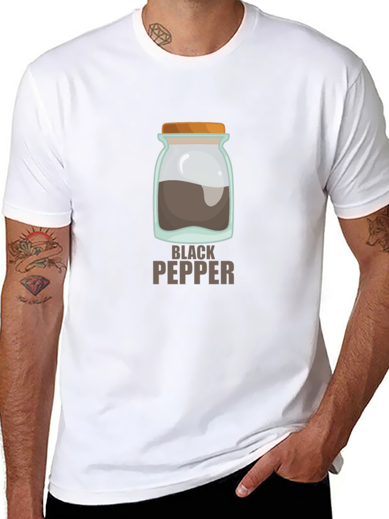 Black Pepper Jar T-Shirt - Novelty Culinary Tee