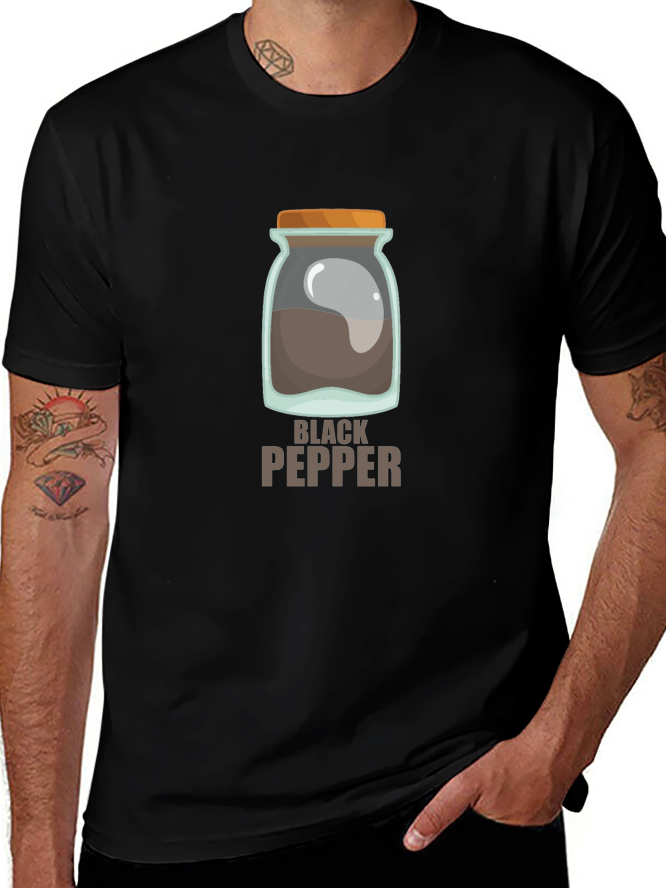 Black Pepper Jar T-Shirt - Novelty Culinary Tee