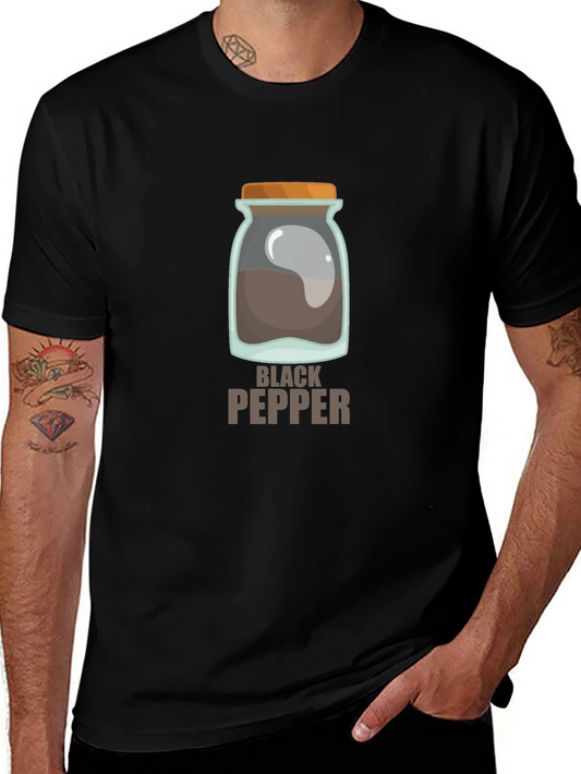 Black Pepper Jar T-Shirt - Novelty Culinary Tee