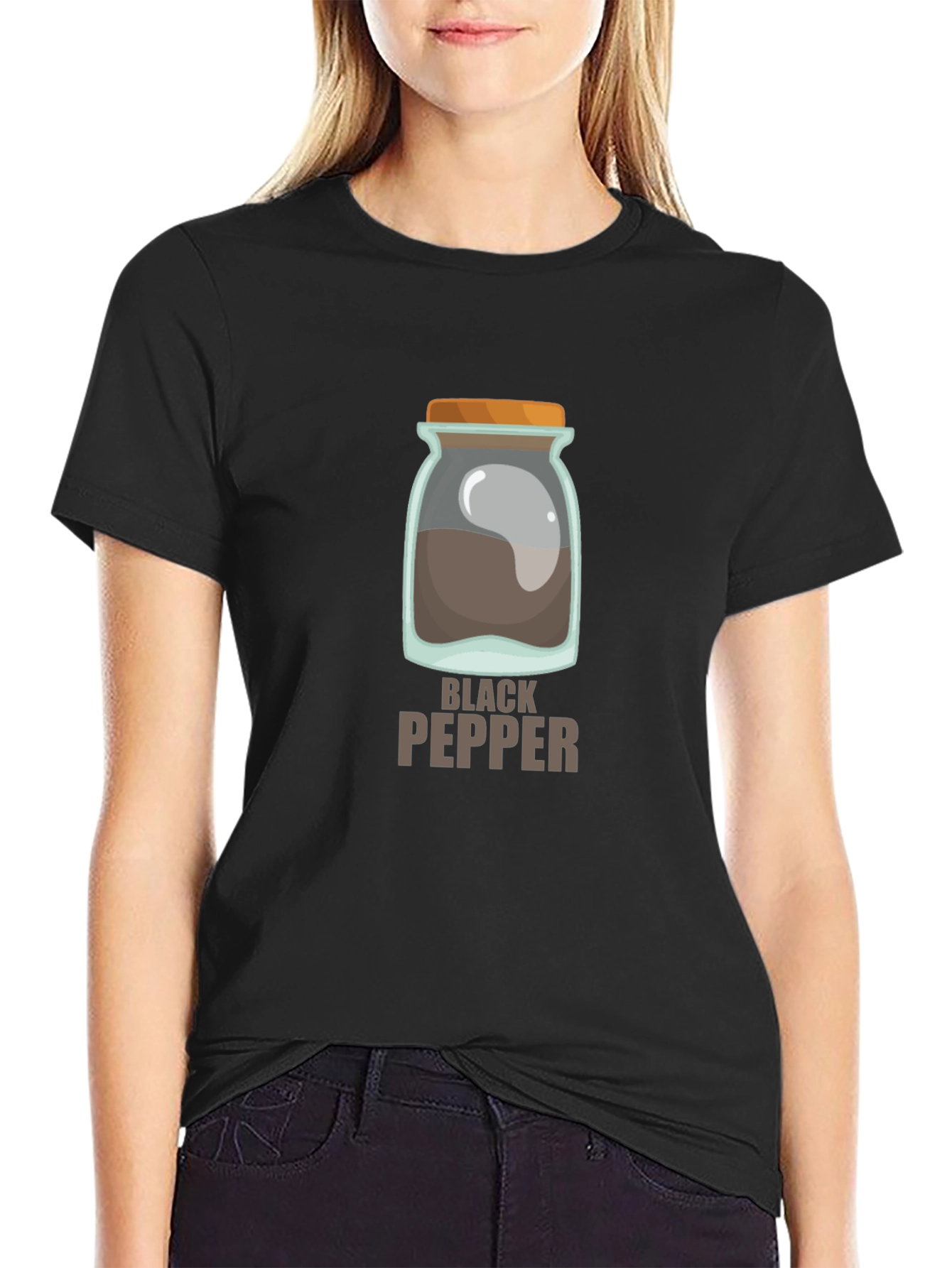 Black Pepper Jar T-Shirt - Novelty Culinary Tee