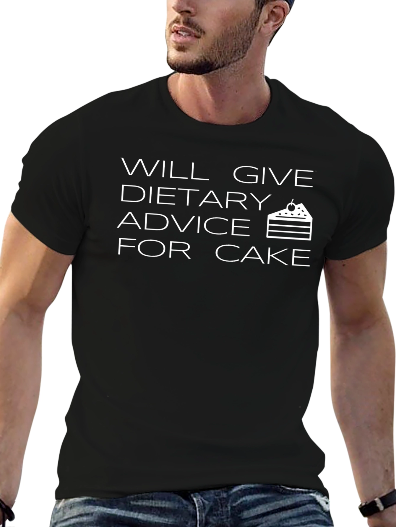 Dietary Advice For Cake T-Shirt Funny Foodie Tee