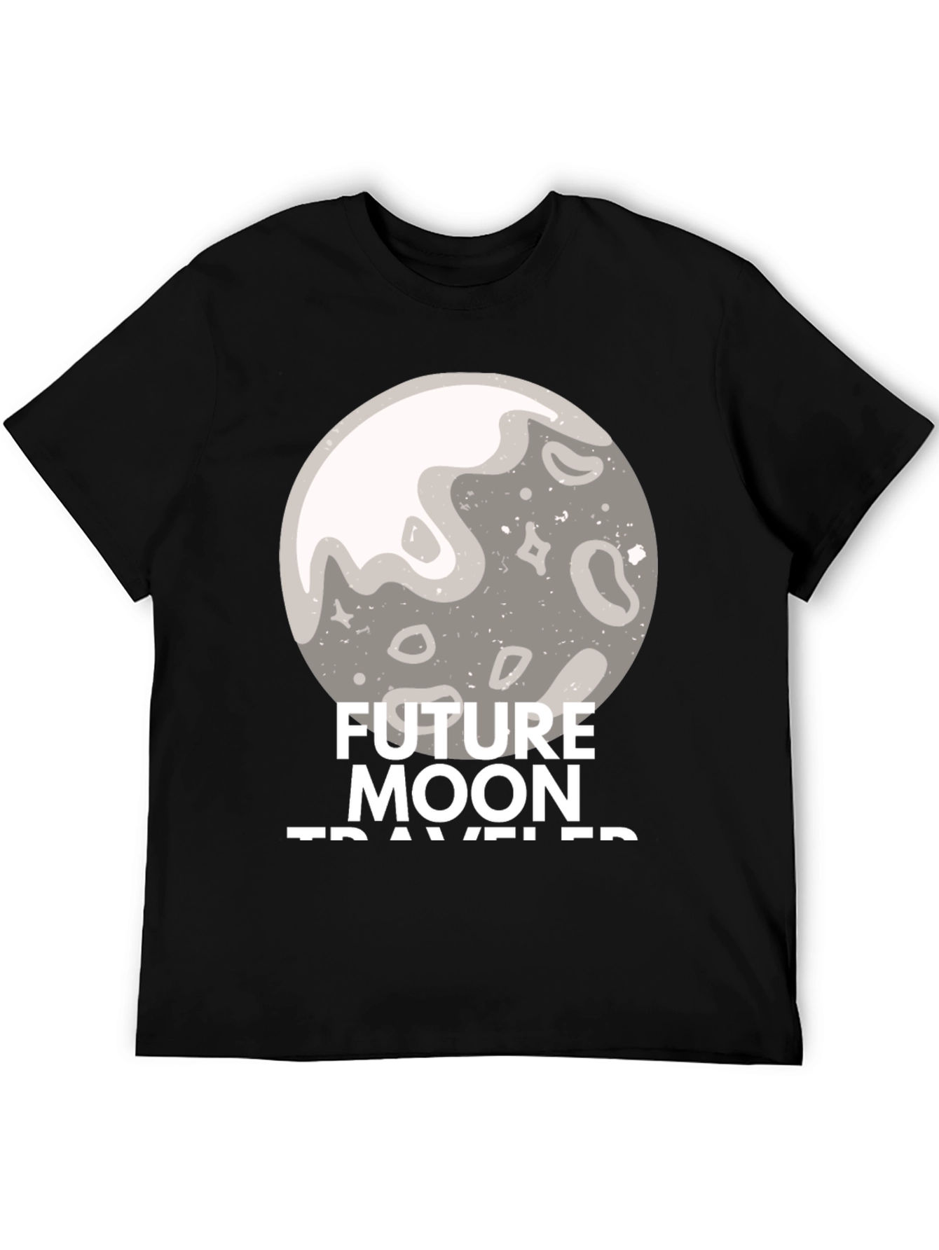 Future Moon Traveler Graphic Tee - Black