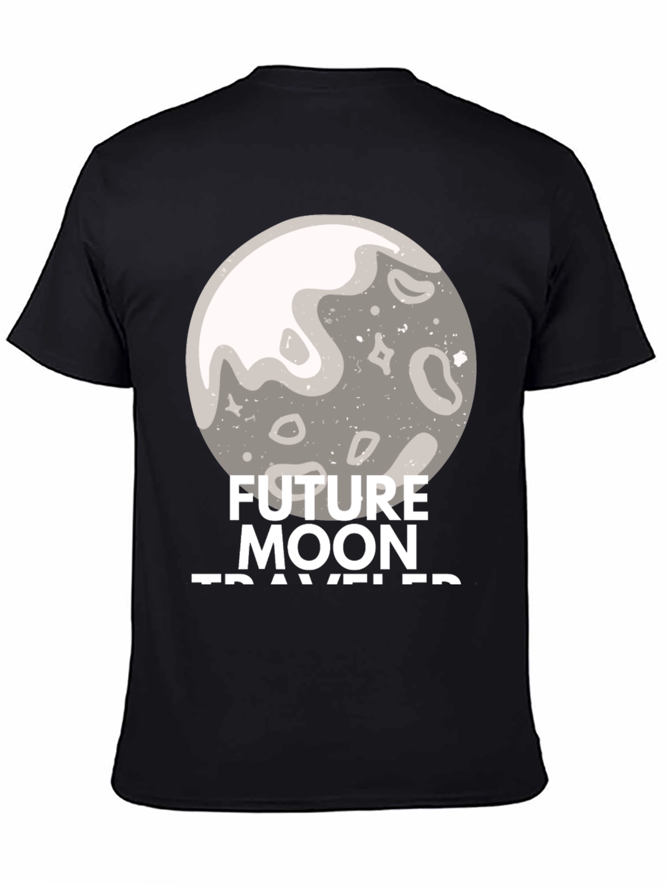 Future Moon Traveler Graphic Tee - Black