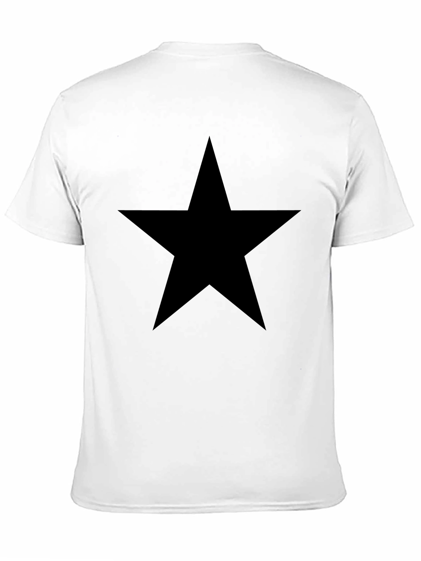 Bold Star Graphic Tee - Classic Black Cotton