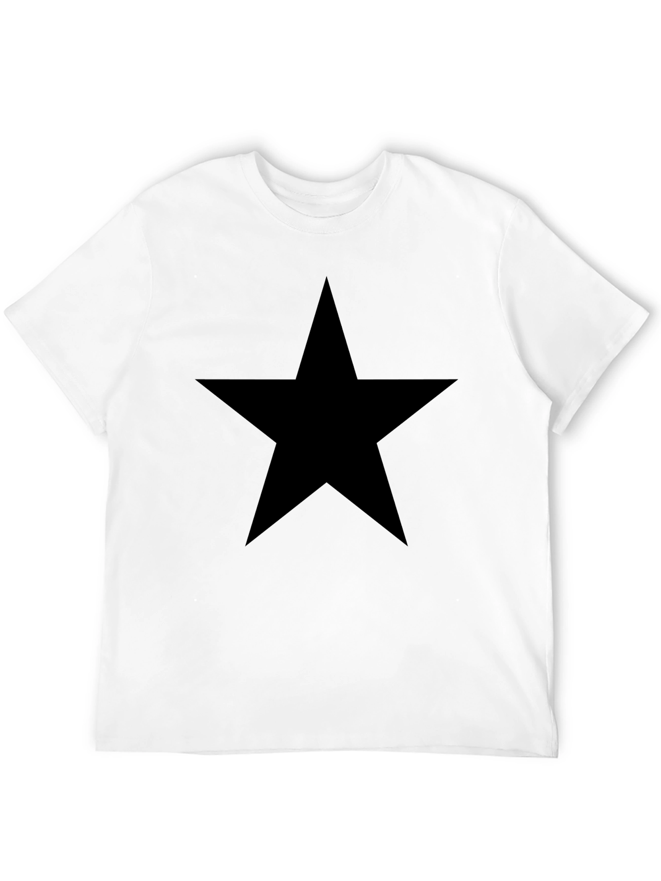 Bold Star Graphic Tee - Classic Black Cotton