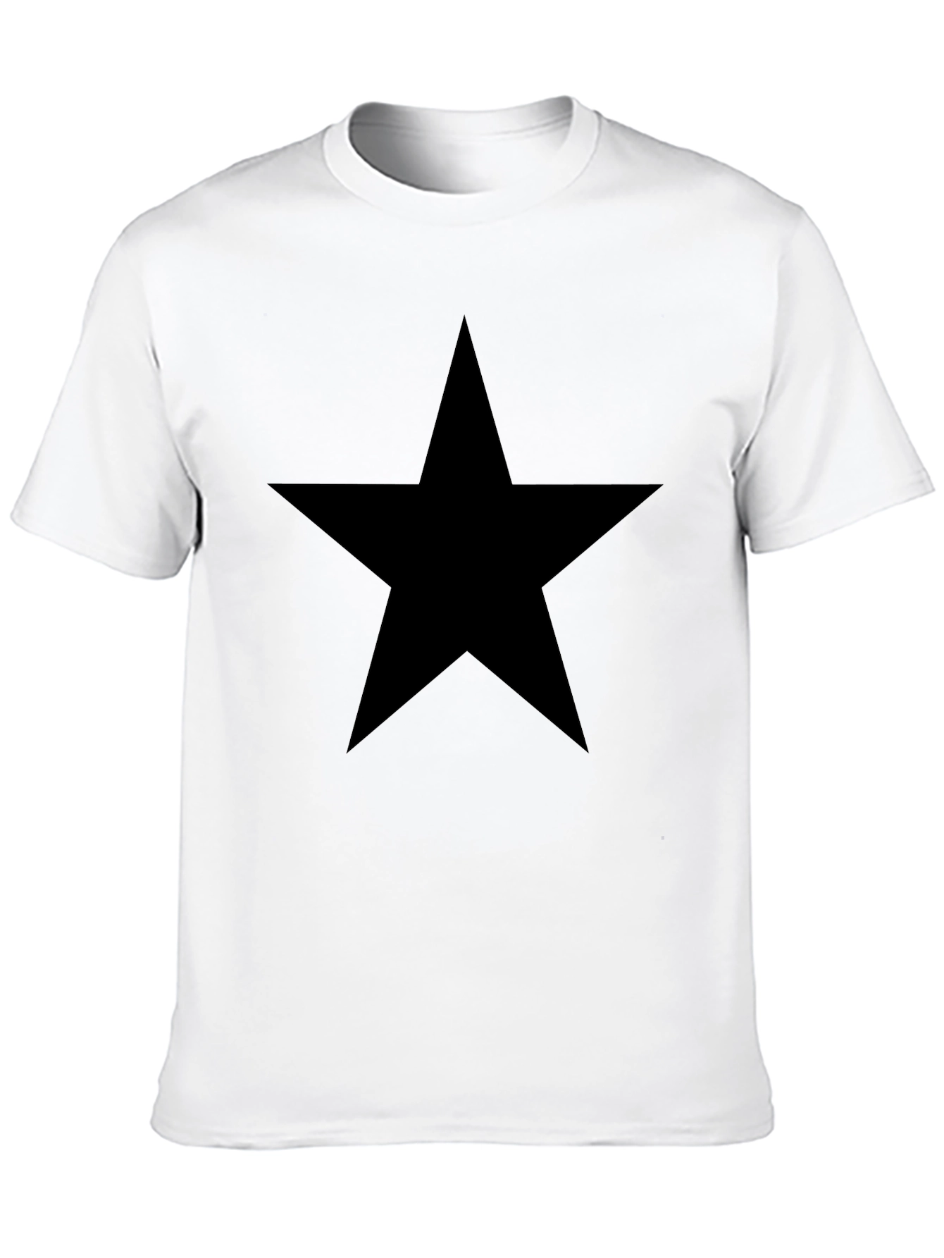 Bold Star Graphic Tee - Classic Black Cotton