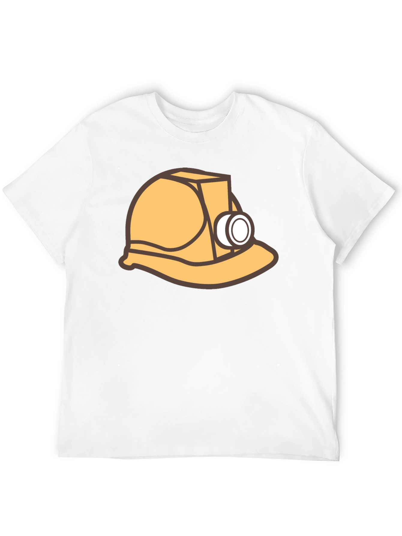 Miner Hard Hat Graphic Tee - Black Cotton T-Shirt
