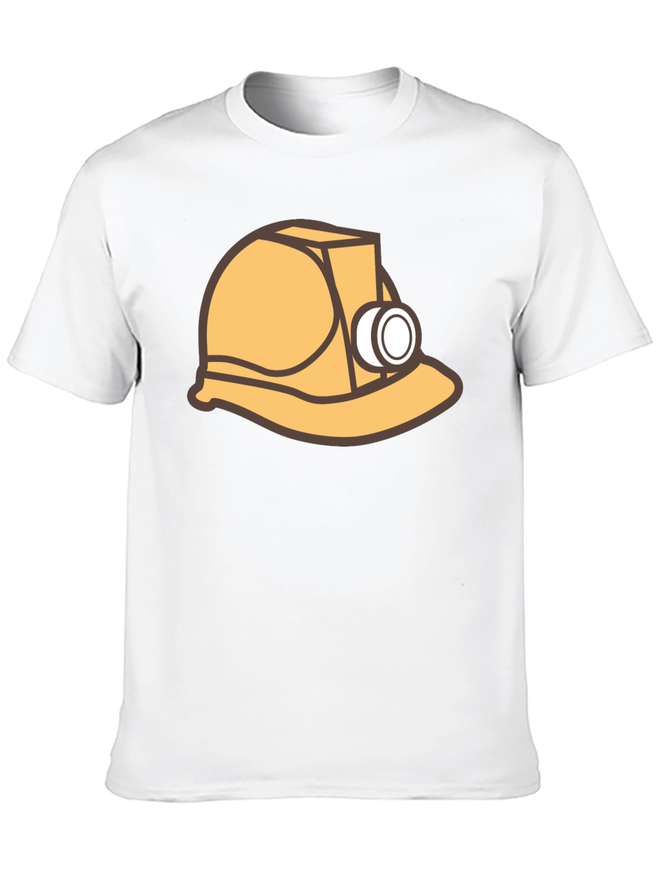 Miner Hard Hat Graphic Tee - Black Cotton T-Shirt