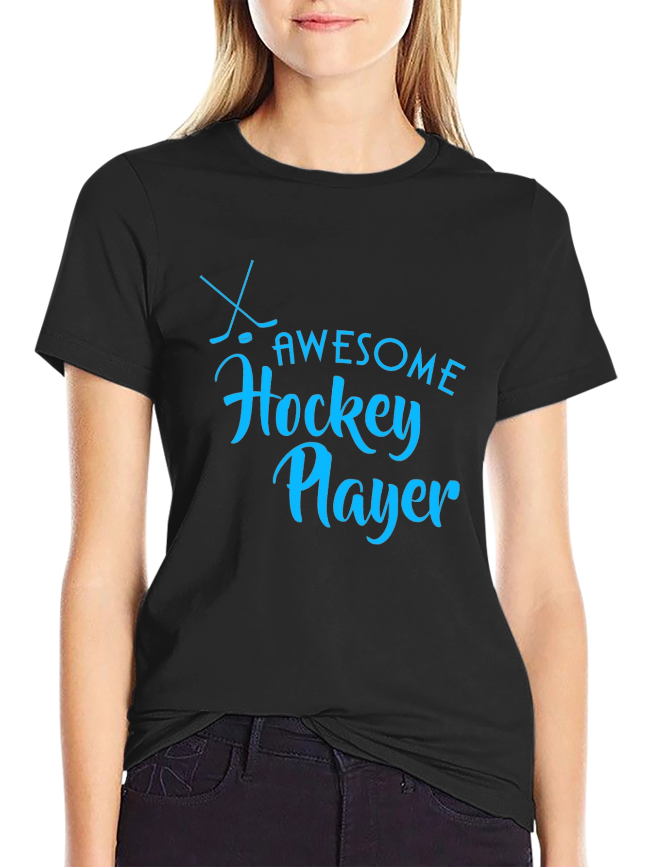 Awesome Hockey Player Graphic T-Shirt