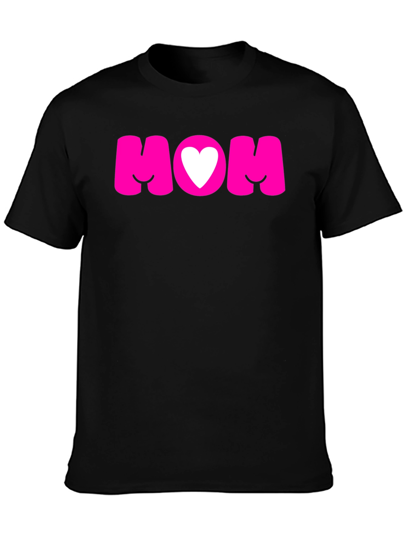 Mom Heart Graphic Tee - Black T-Shirt