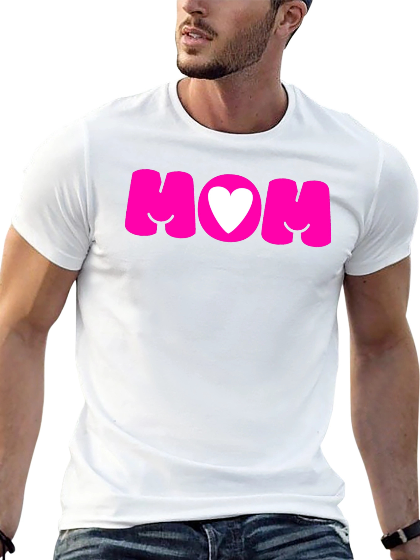 Mom Heart Graphic Tee - Black T-Shirt