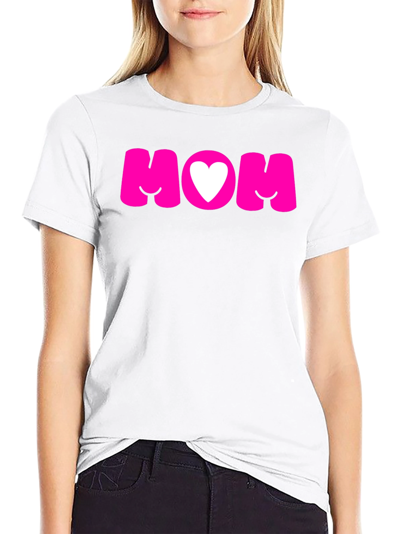 Mom Heart Graphic Tee - Black T-Shirt