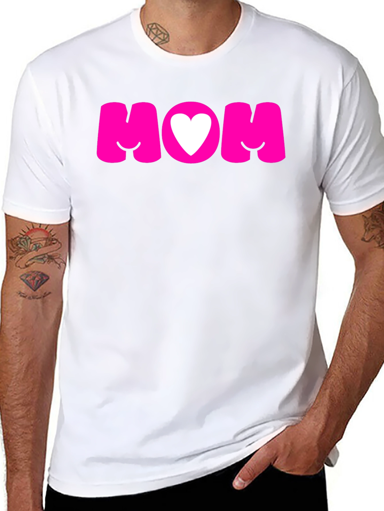 Mom Heart Graphic Tee - Black T-Shirt
