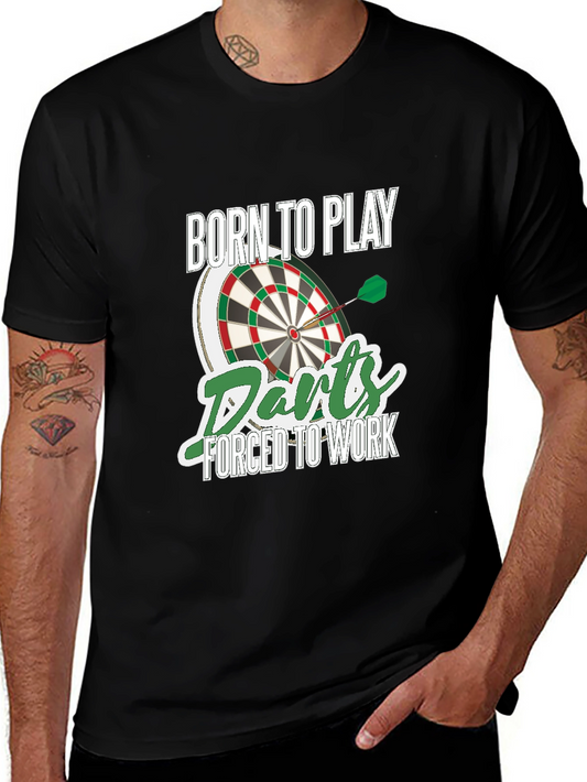 Born to Play Darts Mens Graphic T-Shirt