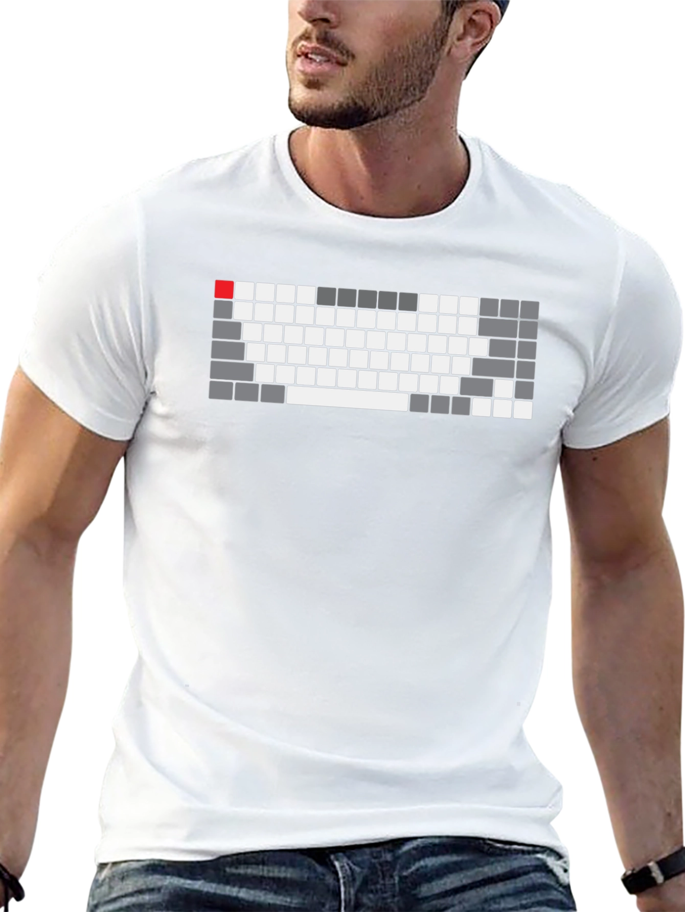 Keyboard Layout Graphic Tee - Black