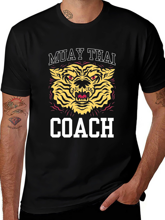 Muay Thai Coach Graphic T-Shirt Tiger Design