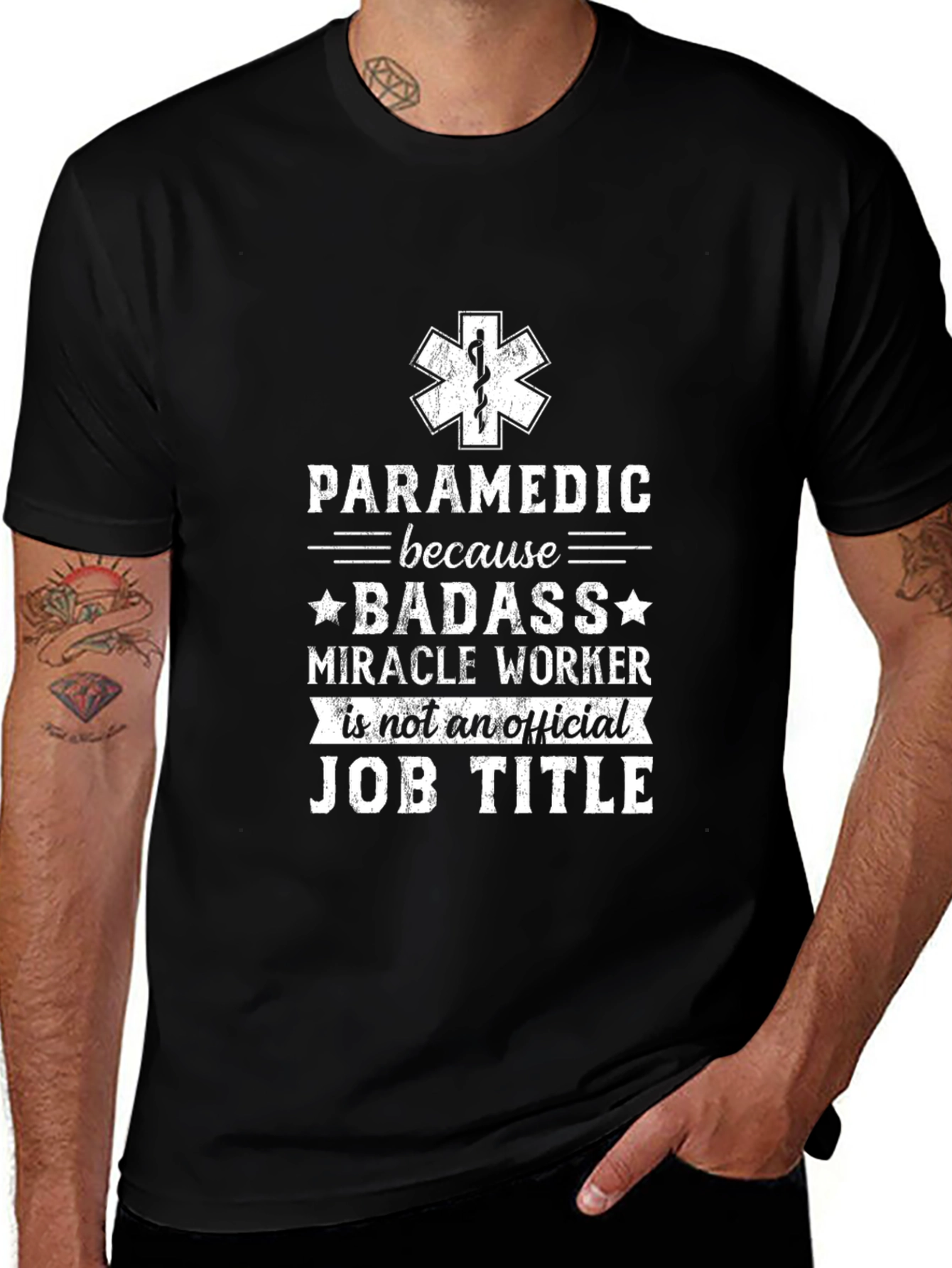 Paramedic Badass Job Title T-Shirt