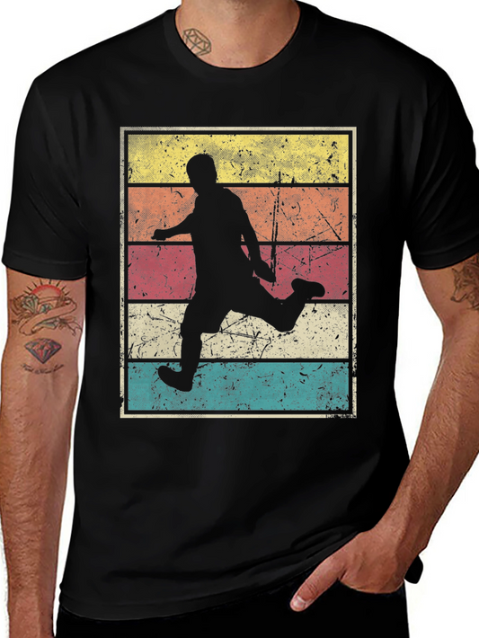 Retro Soccer Player Graphic T-Shirt