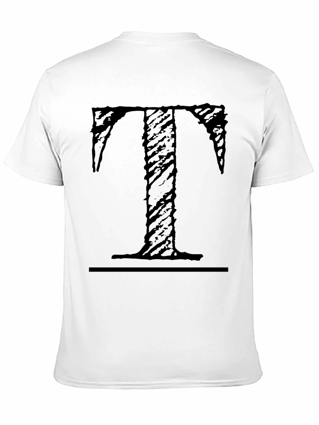 Distressed T Graphic Tee - Black