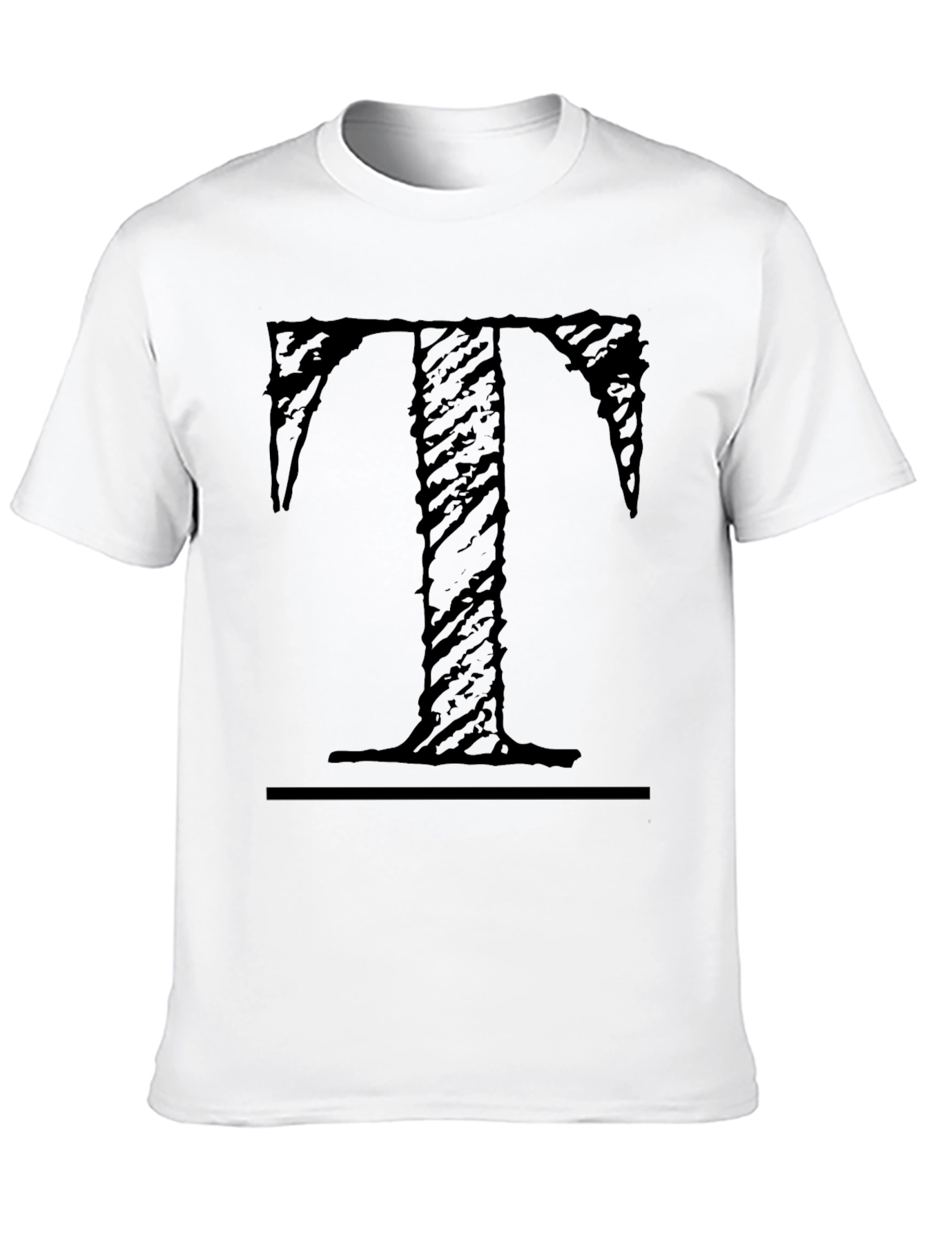 Distressed T Graphic Tee - Black