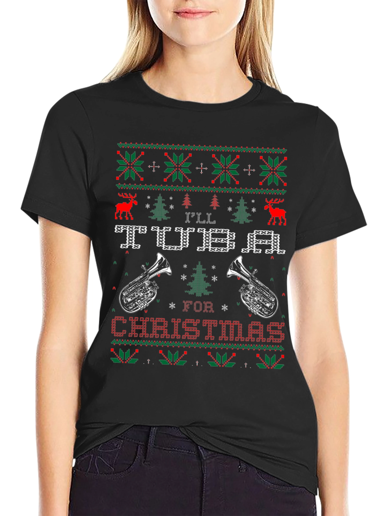 Ill Tuba For Christmas Ugly Sweater T-Shirt