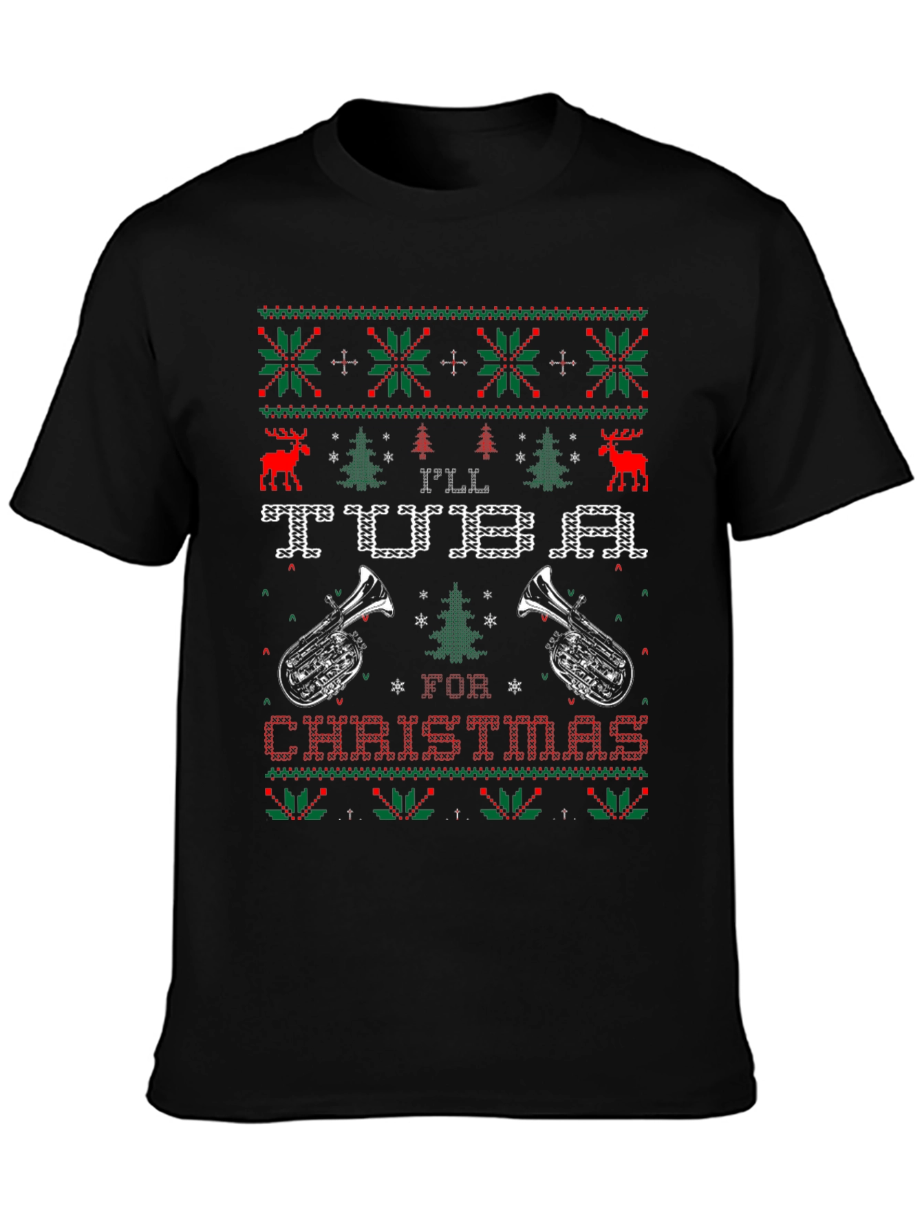 Ill Tuba For Christmas Ugly Sweater T-Shirt